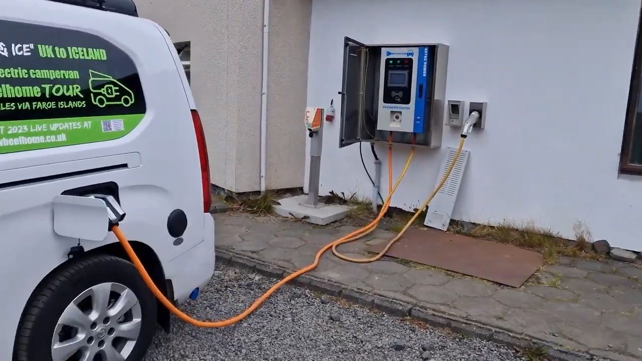 Charging at a remote Icelandic station, EV infrastructure reaches even the quietest corners