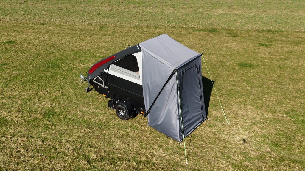 Drone view with awning